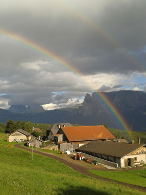 Schartnerhof mit Regenbogen